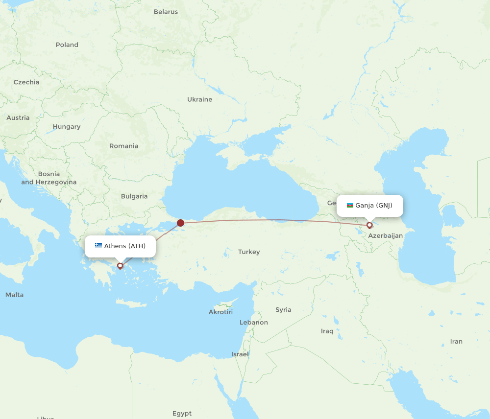 ATH-GNJ flight routes