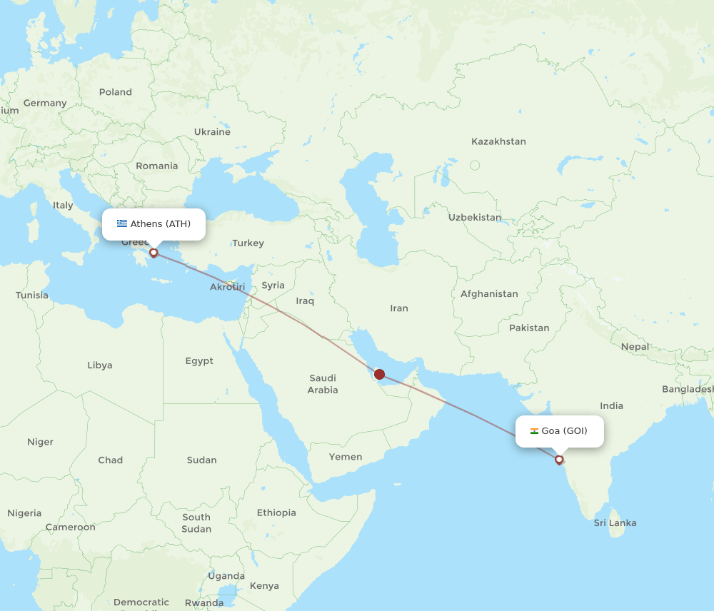 ATH-GOI flight routes