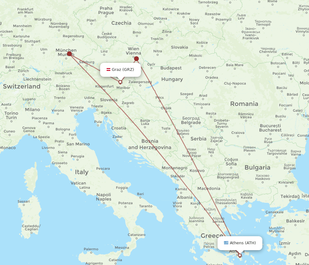 ATH-GRZ flight routes