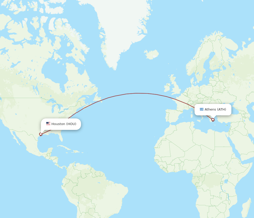 ATH-HOU flight routes