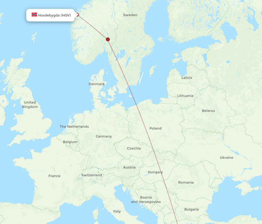 Orsta-Volda - Athens route map and flight paths