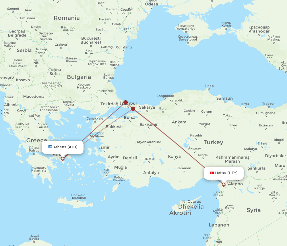 ATH-HTY flight routes