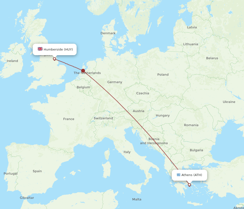 ATH-HUY flight routes