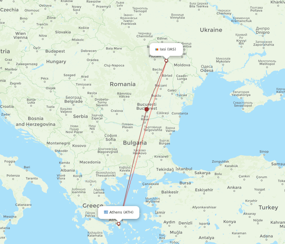 ATH-IAS flight routes