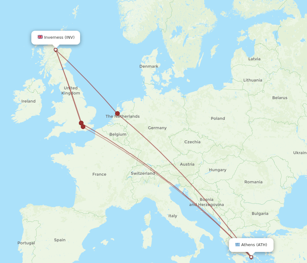 ATH-INV flight routes