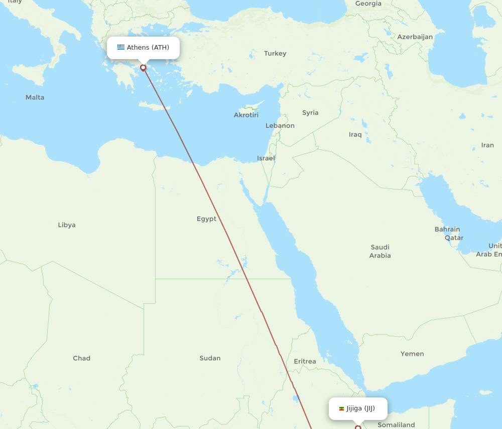 ATH-JIJ flight routes