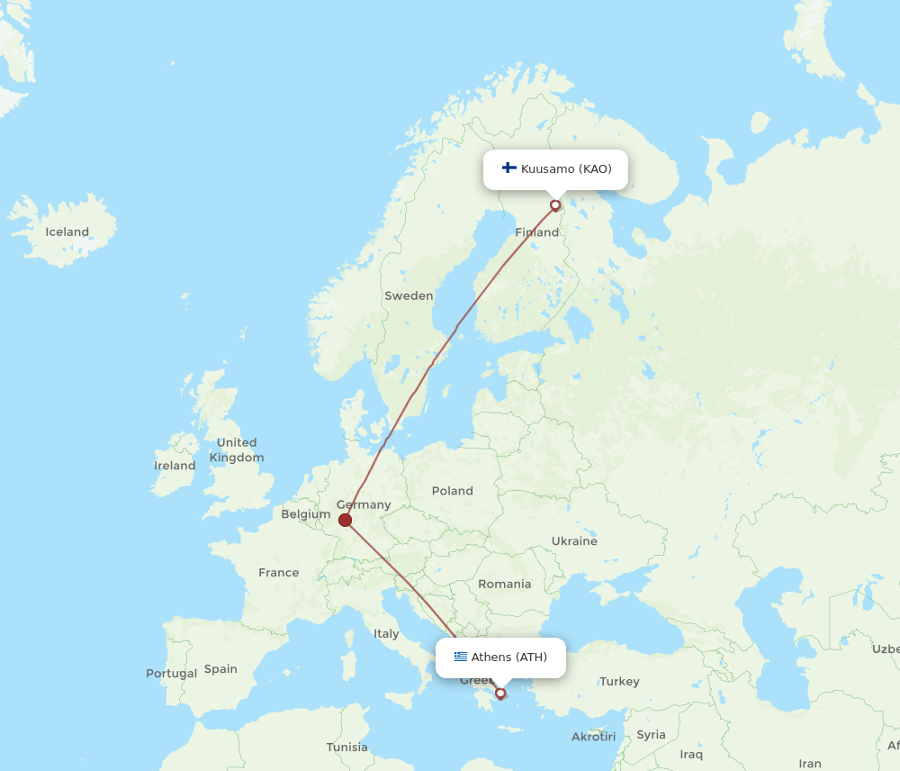 ATH-KAO flight routes