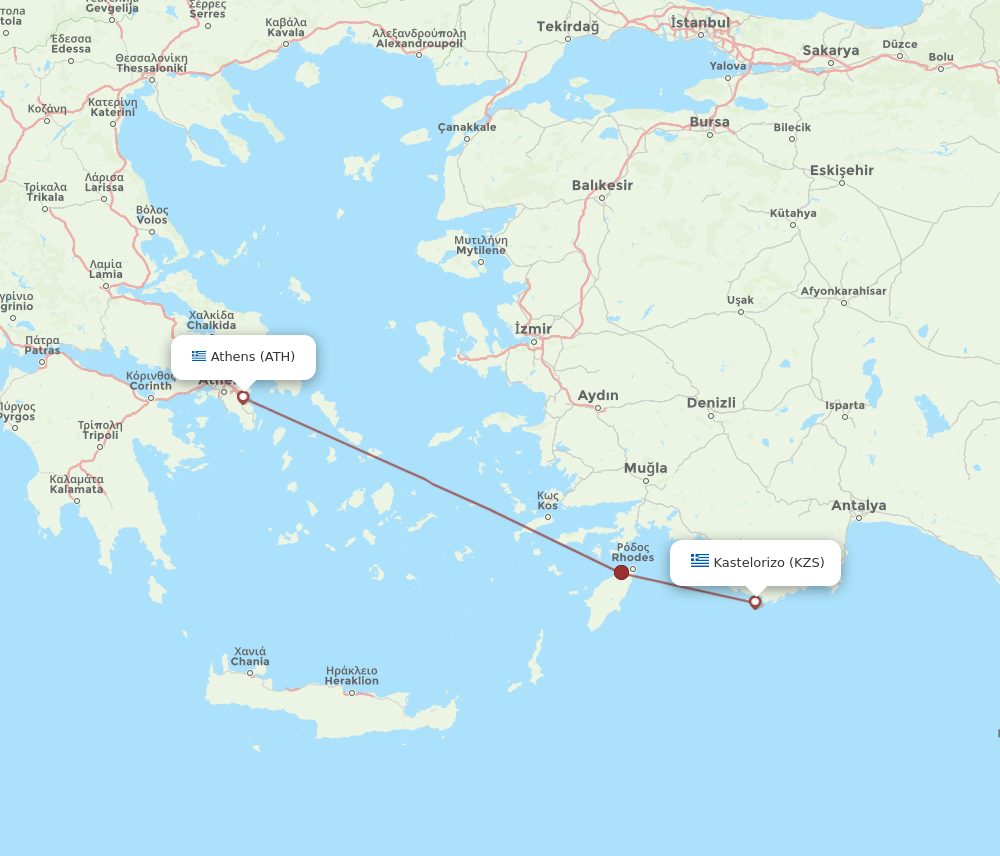 ATH-KZS flight routes