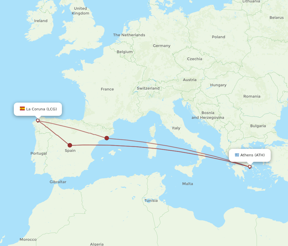ATH-LCG flight routes