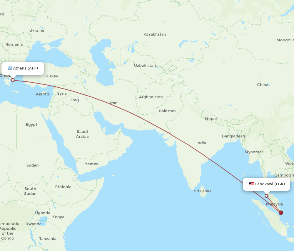 ATH-LGK flight routes