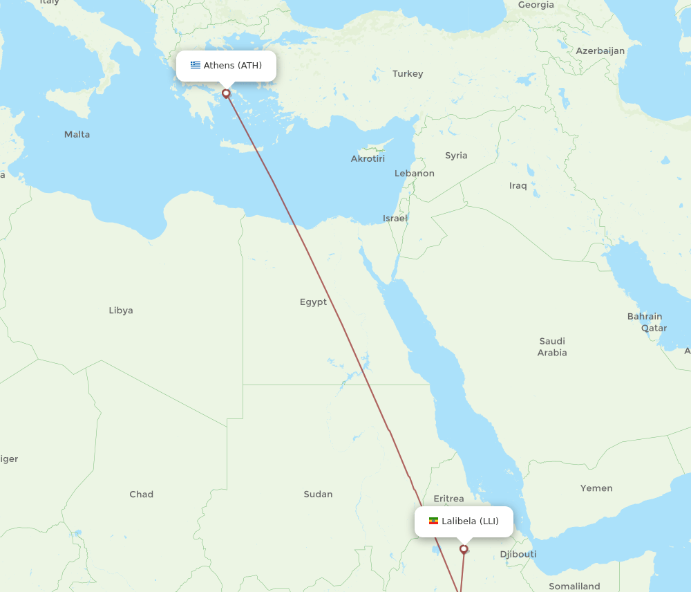 ATH-LLI flight routes