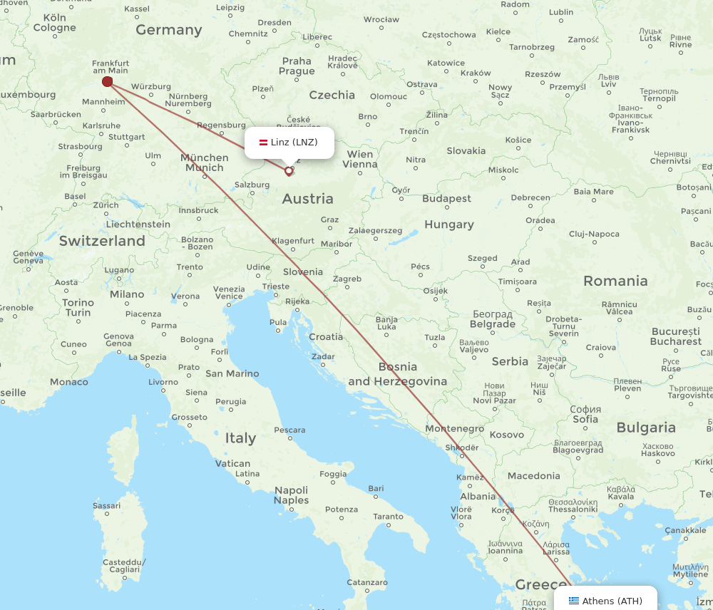 ATH-LNZ flight routes