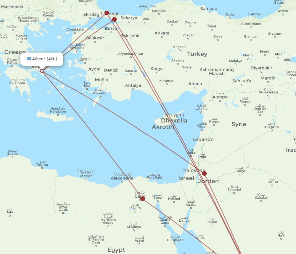 ATH-MED flight routes