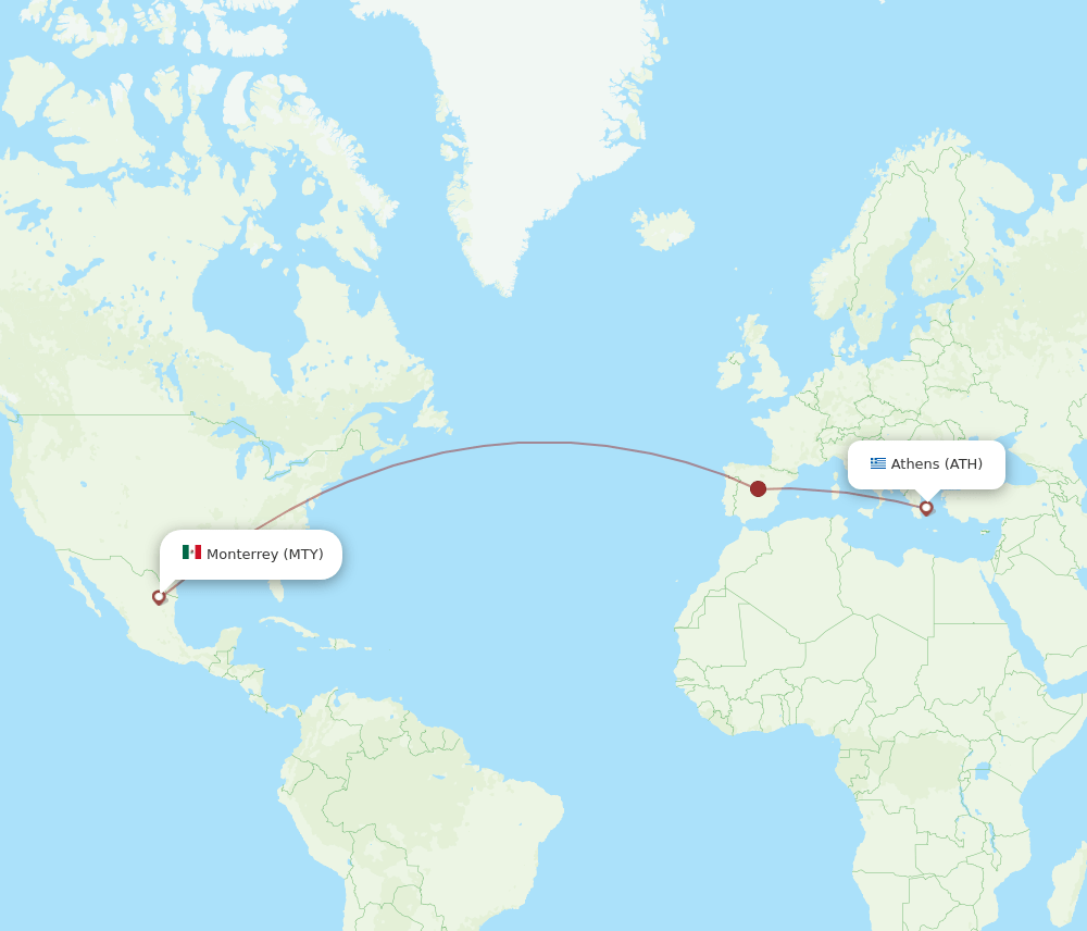 ATH-MTY flight routes