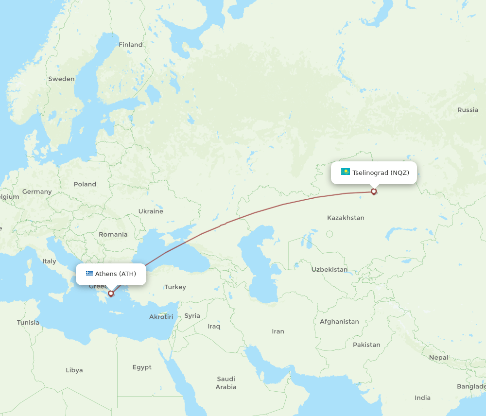 ATH-NQZ flight routes