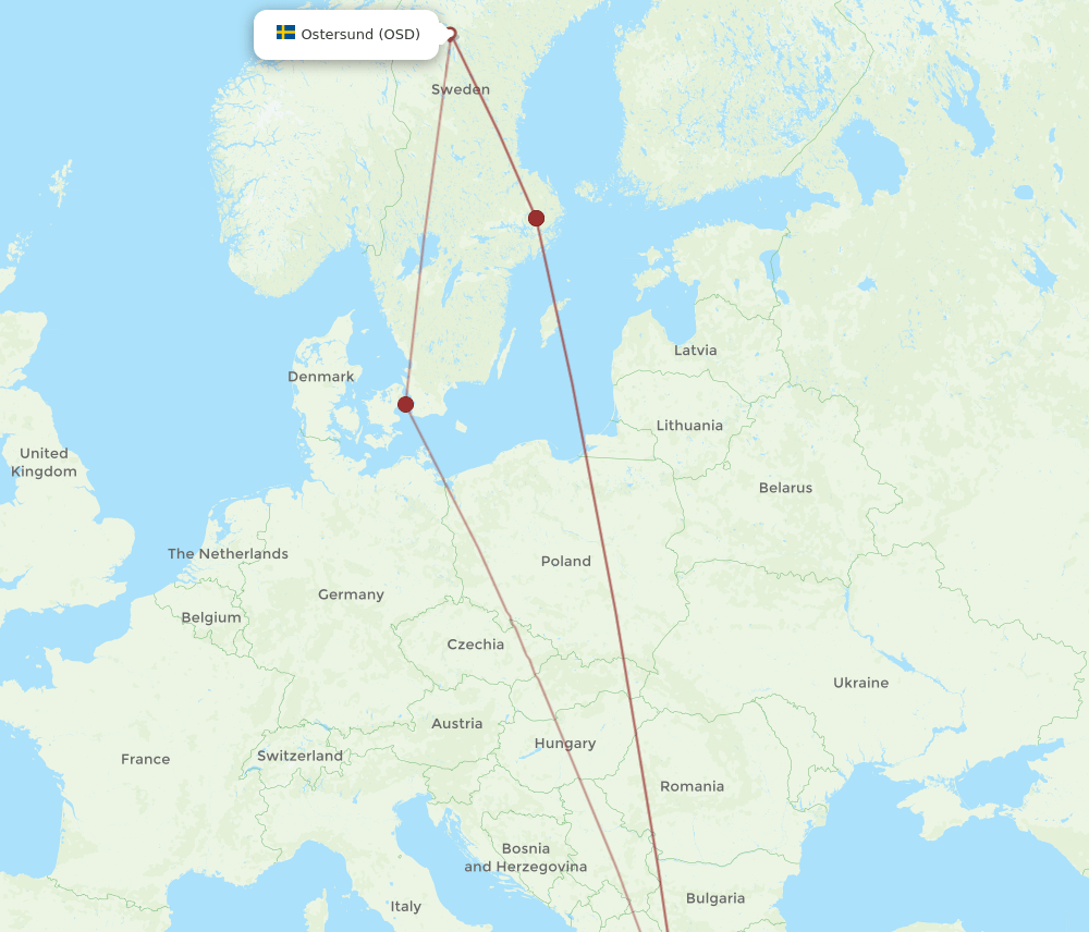 ATH-OSD flight routes