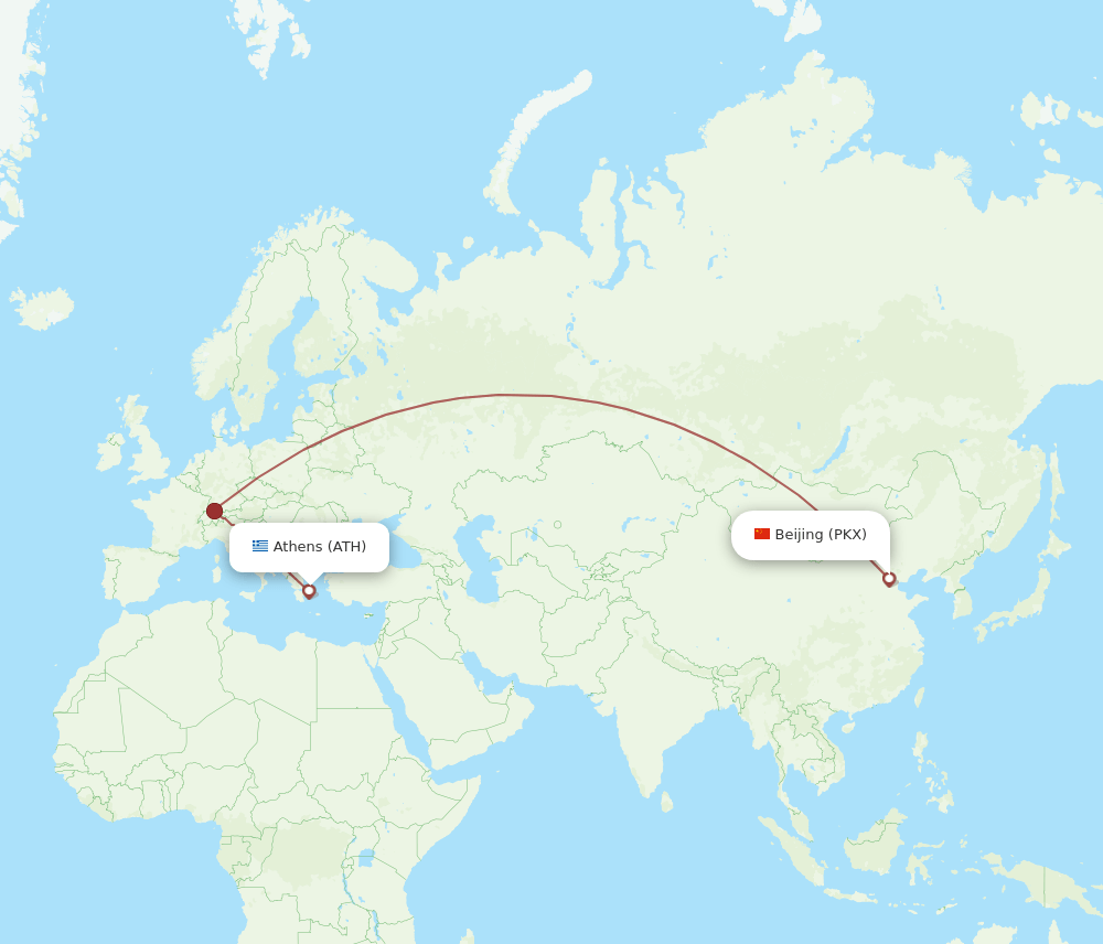 ATH-PKX flight routes