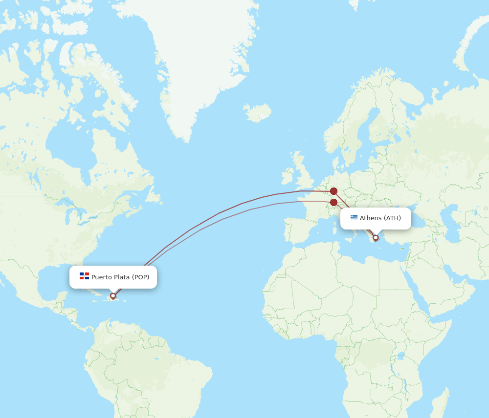 ATH-POP flight routes