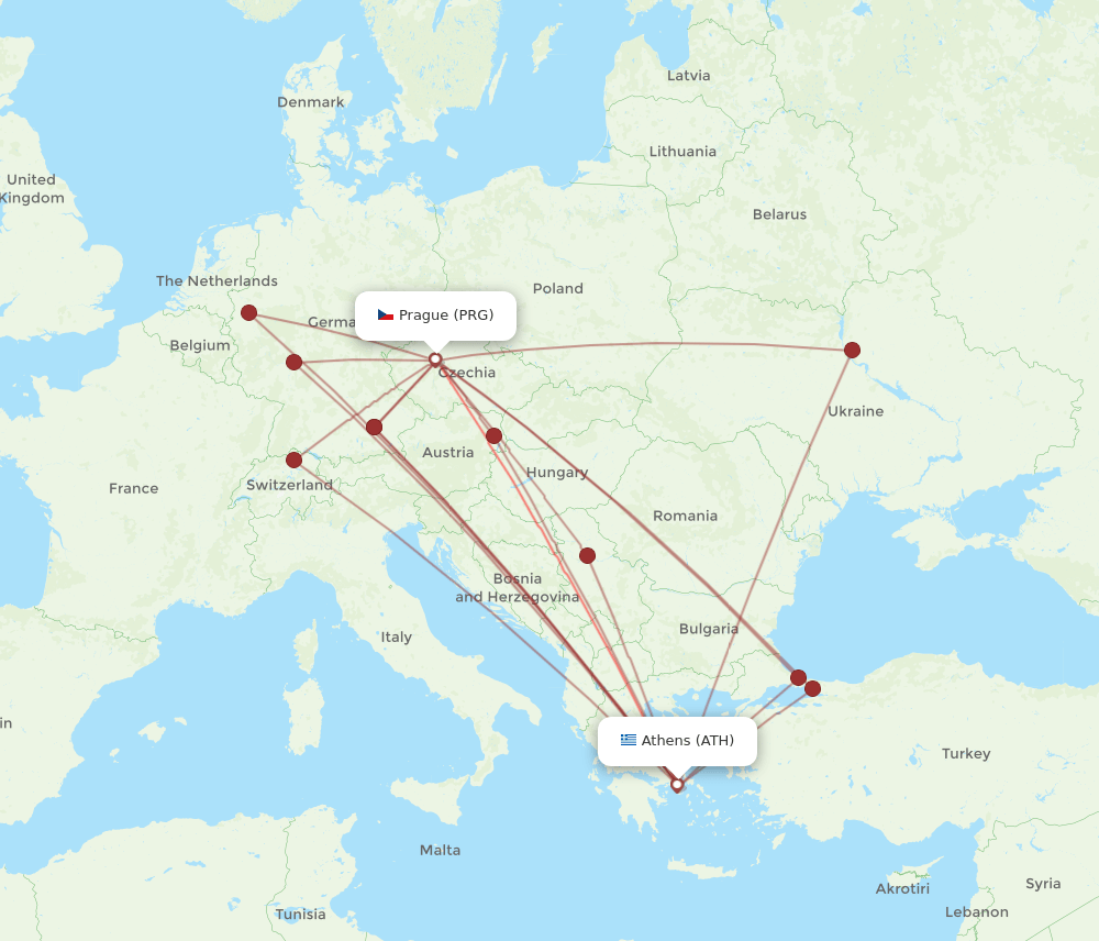 ATH-PRG flight routes