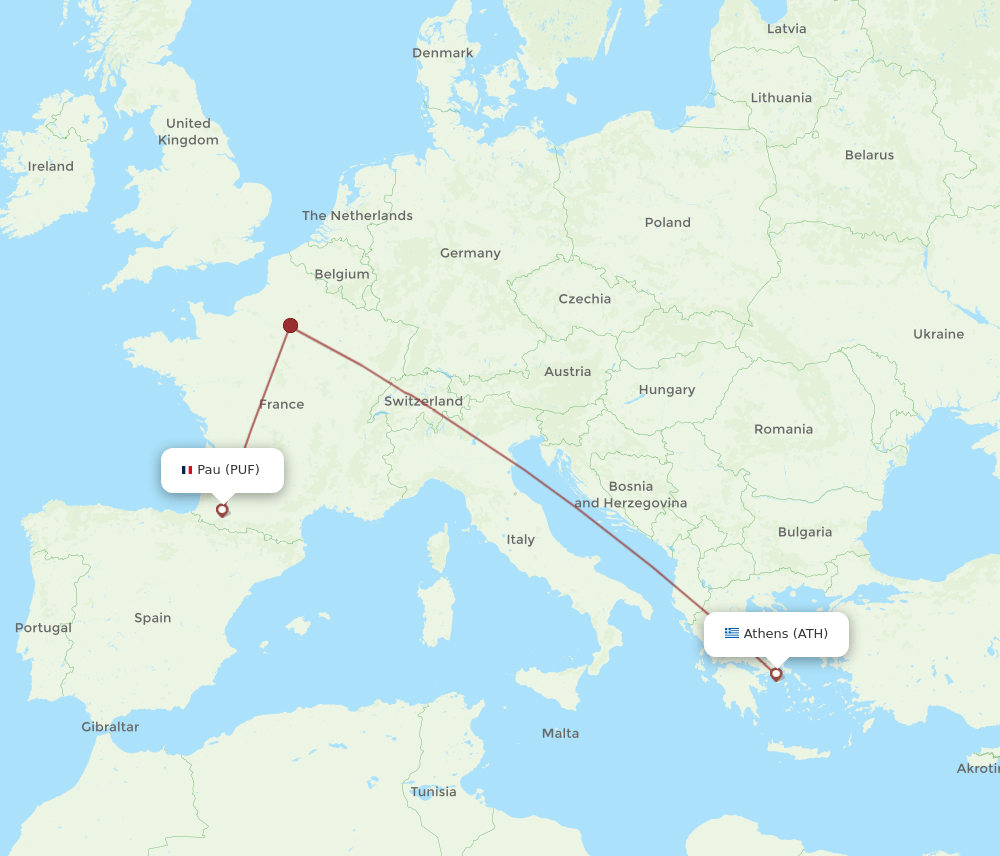 ATH-PUF flight routes