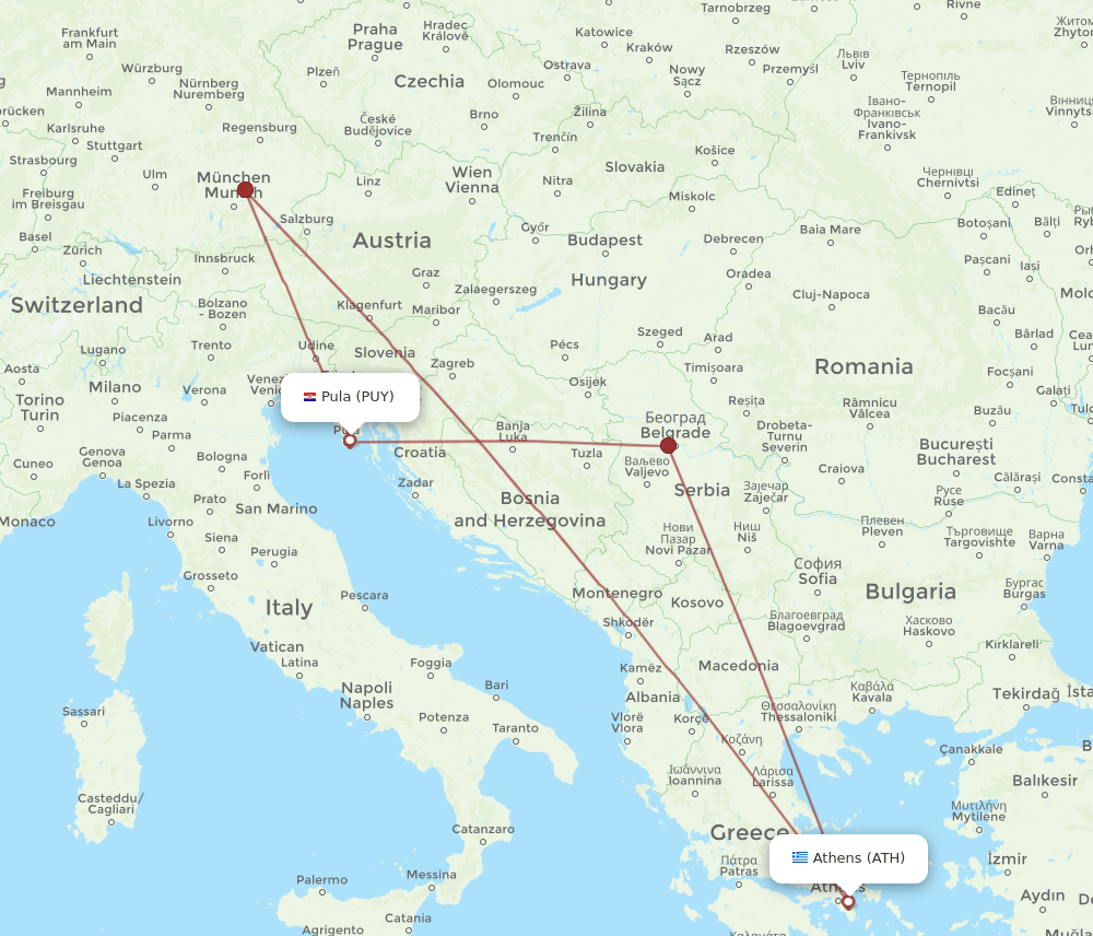 ATH-PUY flight routes