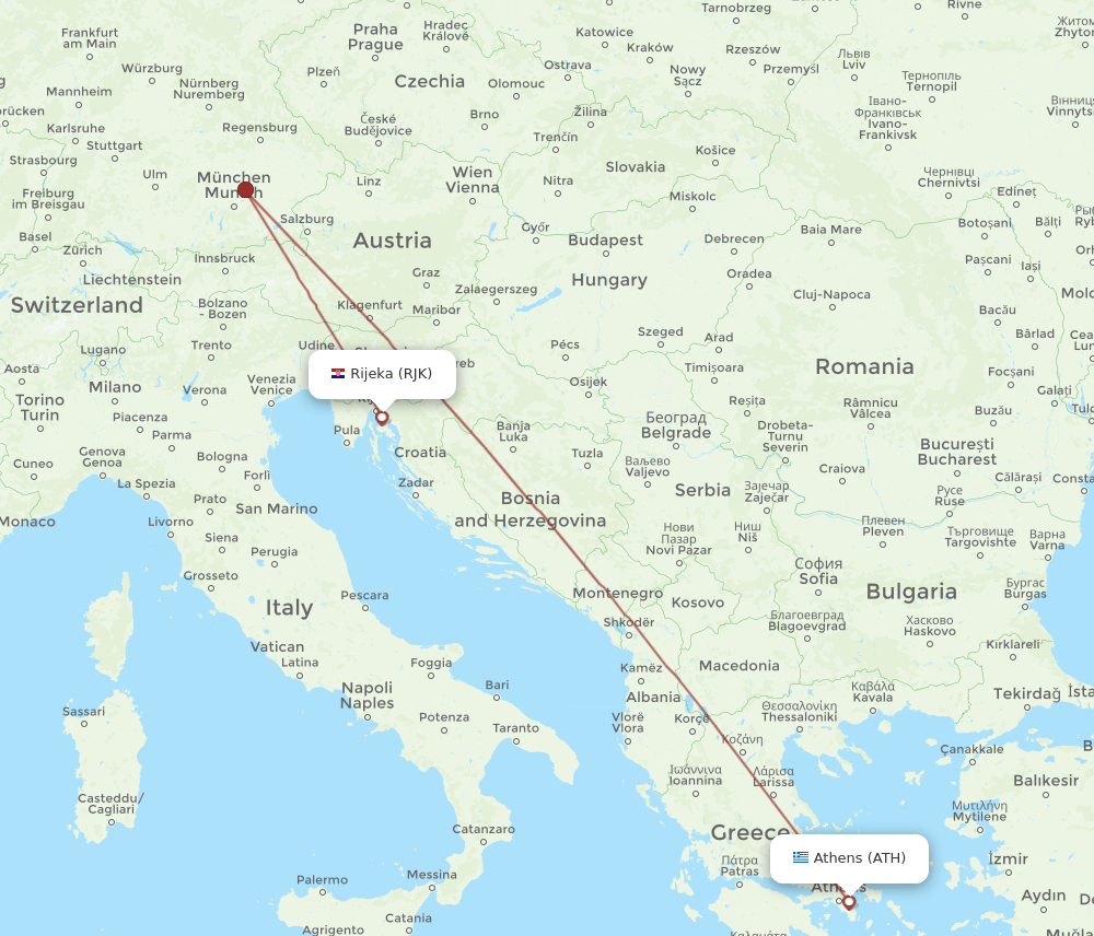 ATH-RJK flight routes