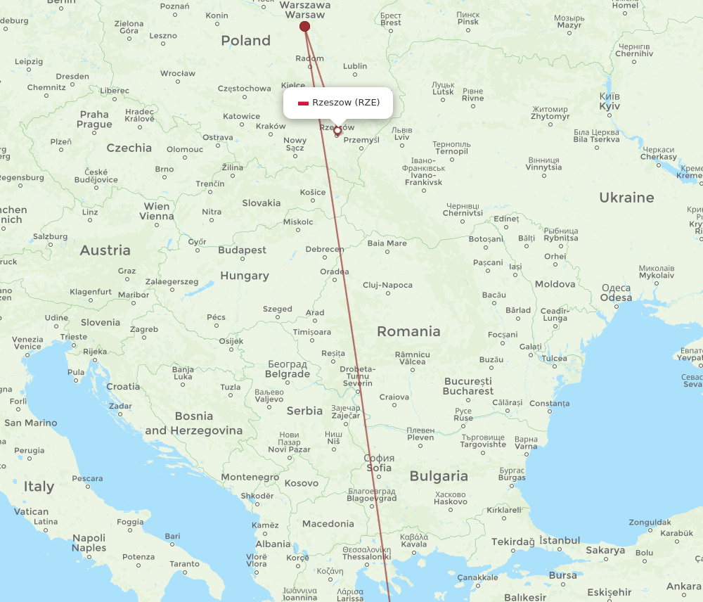 ATH-RZE flight routes