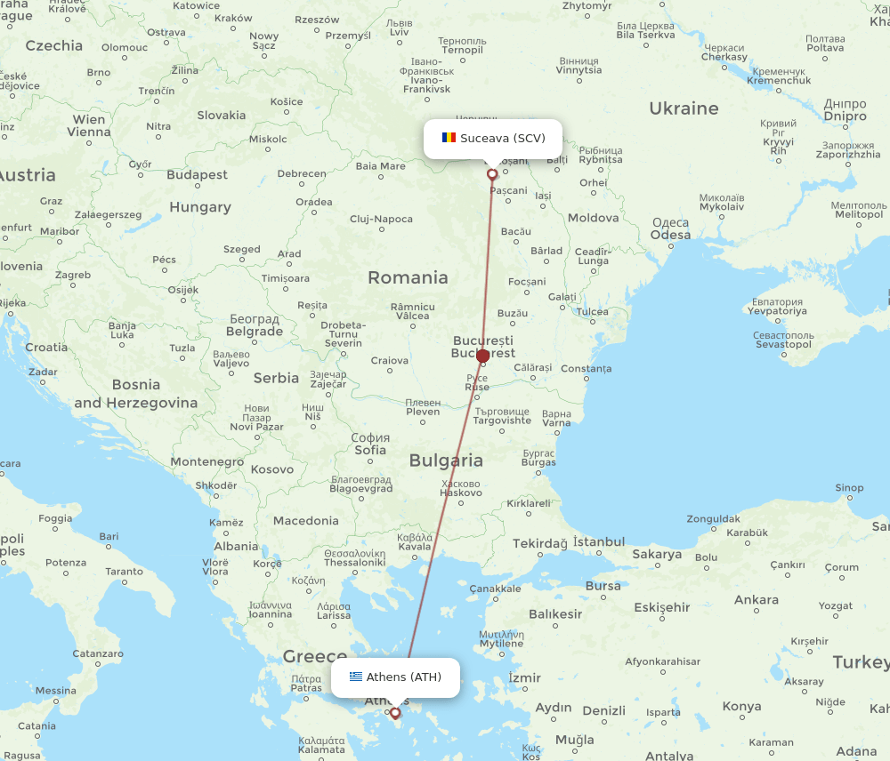 ATH-SCV flight routes