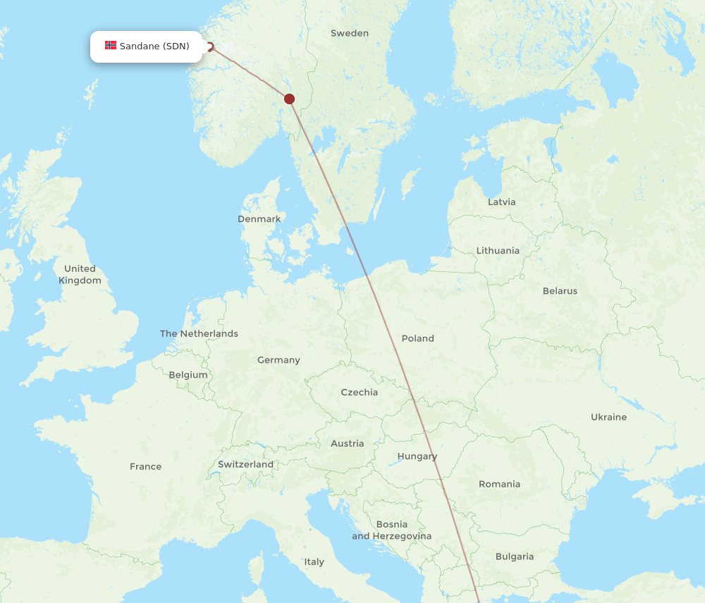 ATH-SDN flight routes