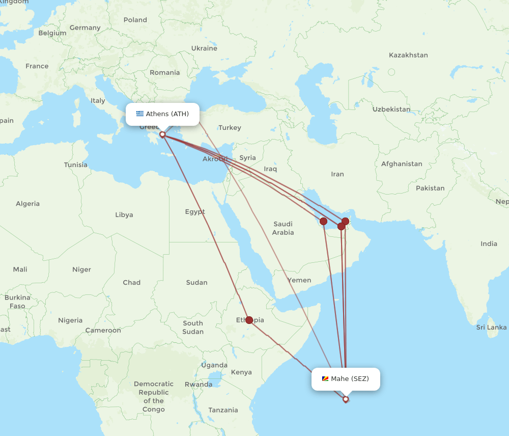 ATH-SEZ flight routes