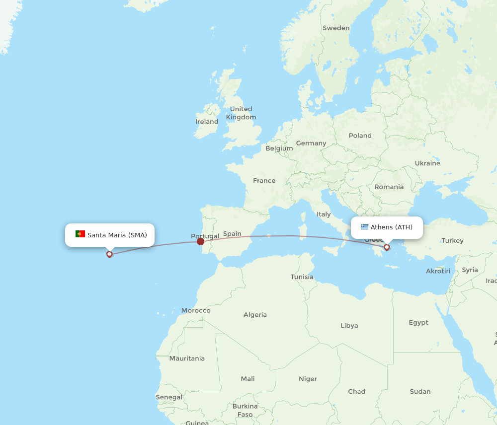 ATH-SMA flight routes