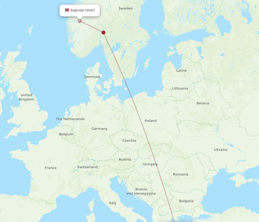 ATH-SOG flight routes