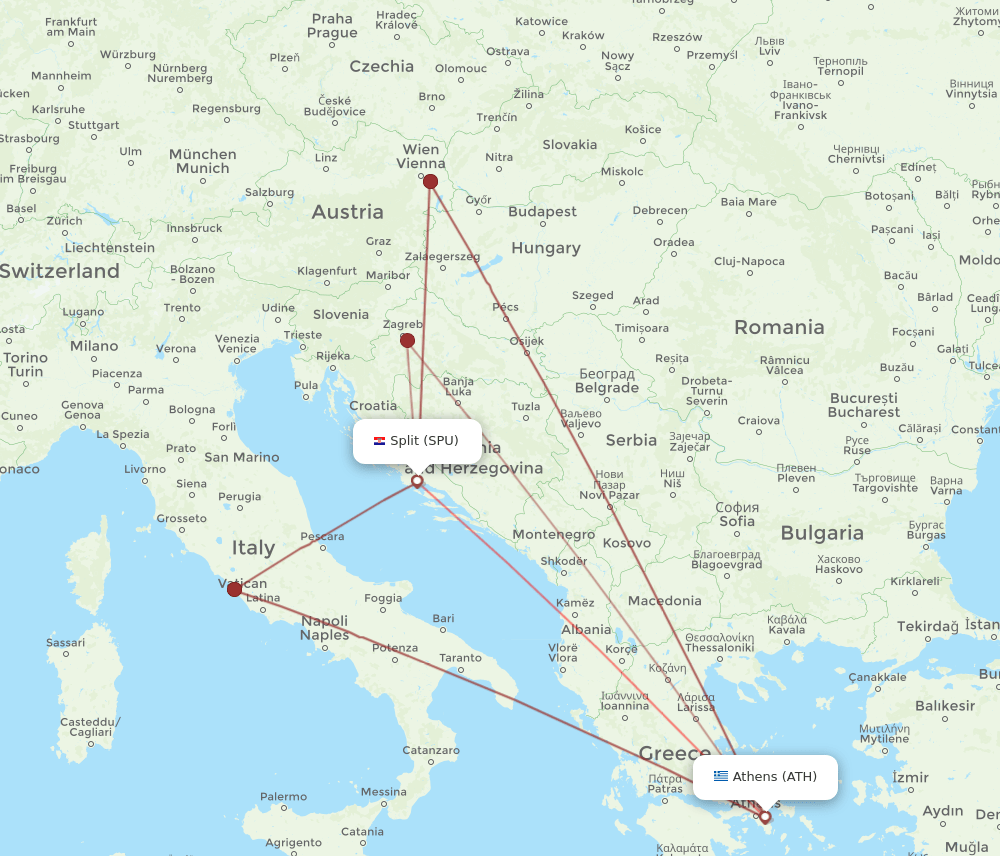 ATH-SPU flight routes