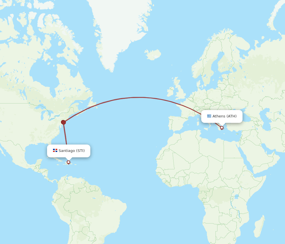 ATH-STI flight routes