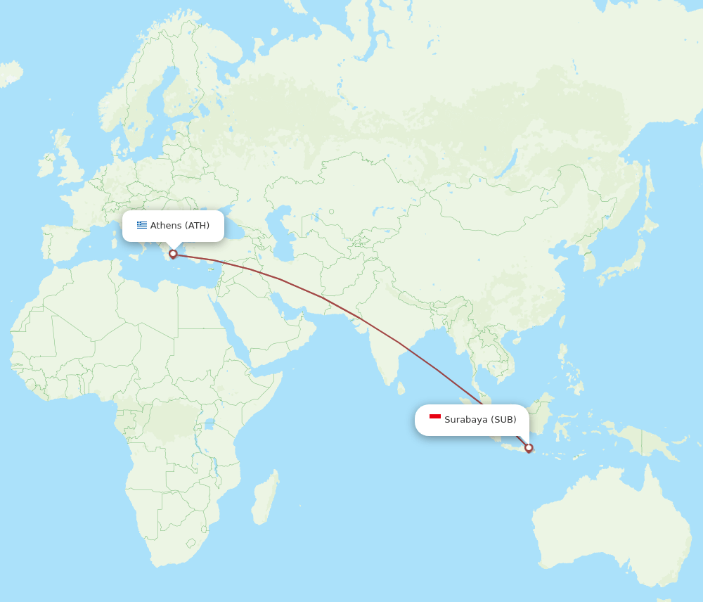 ATH-SUB flight routes