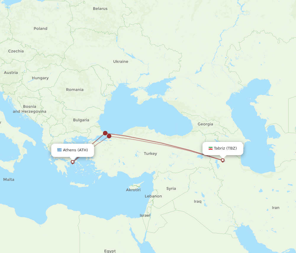 ATH-TBZ flight routes