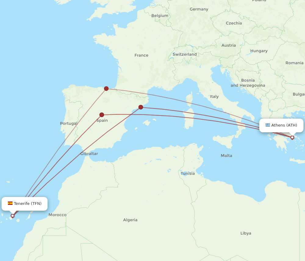 ATH-TFN flight routes