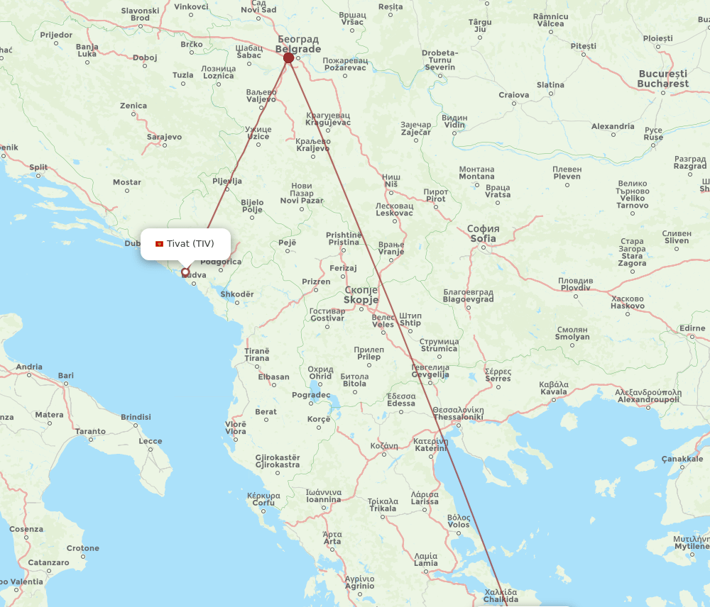 ATH-TIV flight routes