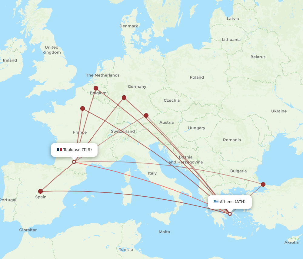 ATH-TLS flight routes