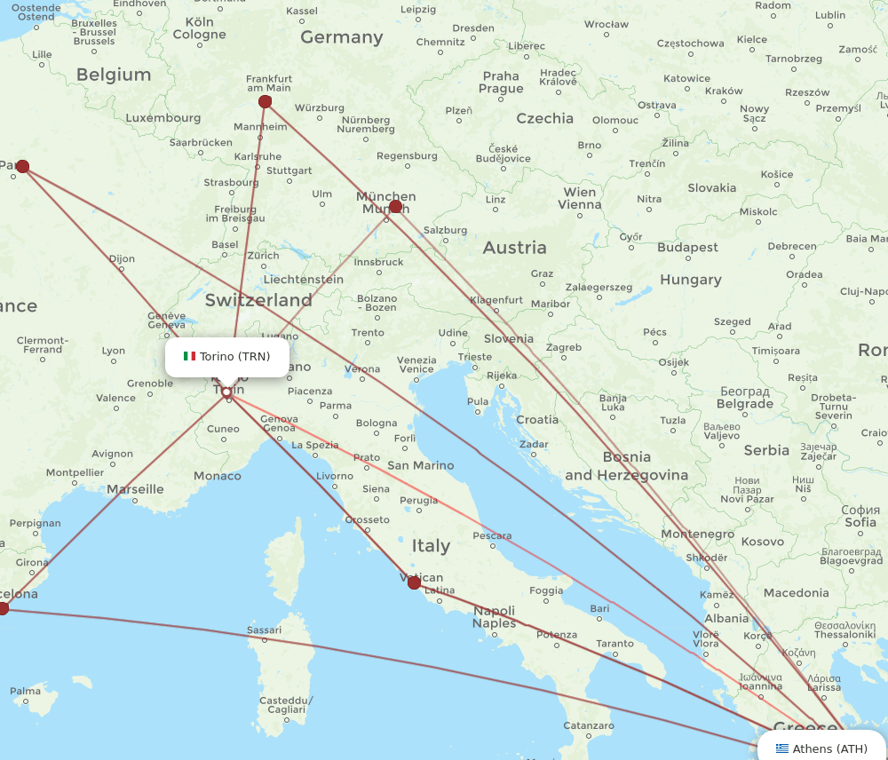 ATH-TRN flight routes