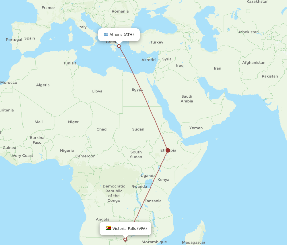 ATH-VFA flight routes