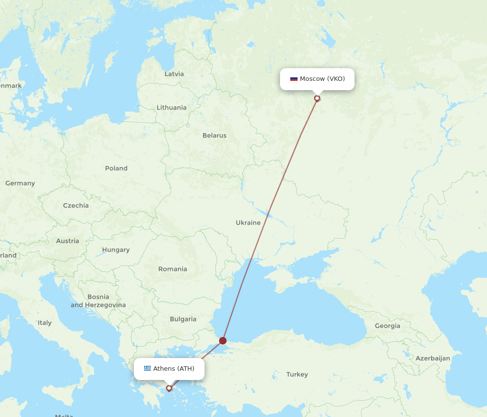 ATH-VKO flight routes