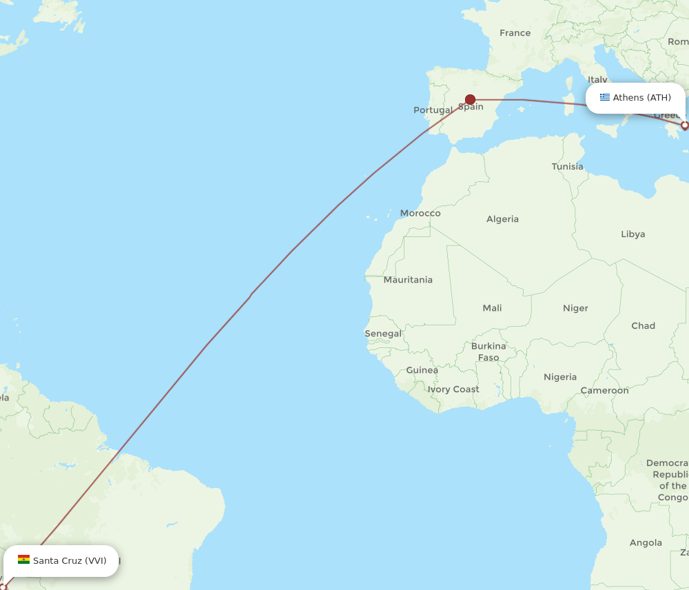 ATH-VVI flight routes