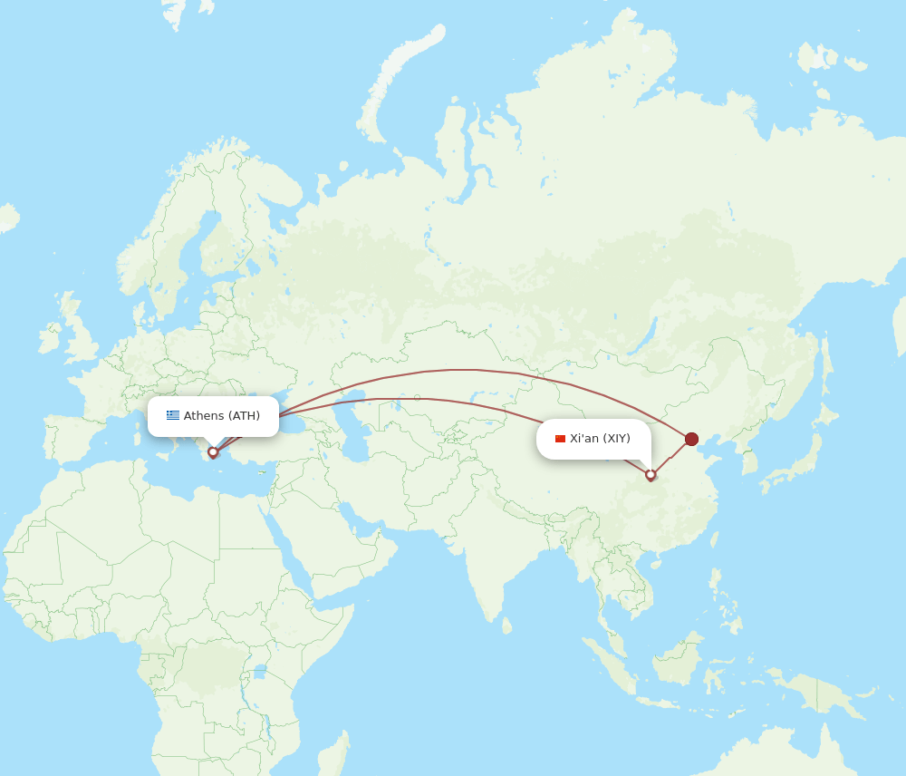 ATH-XIY flight routes