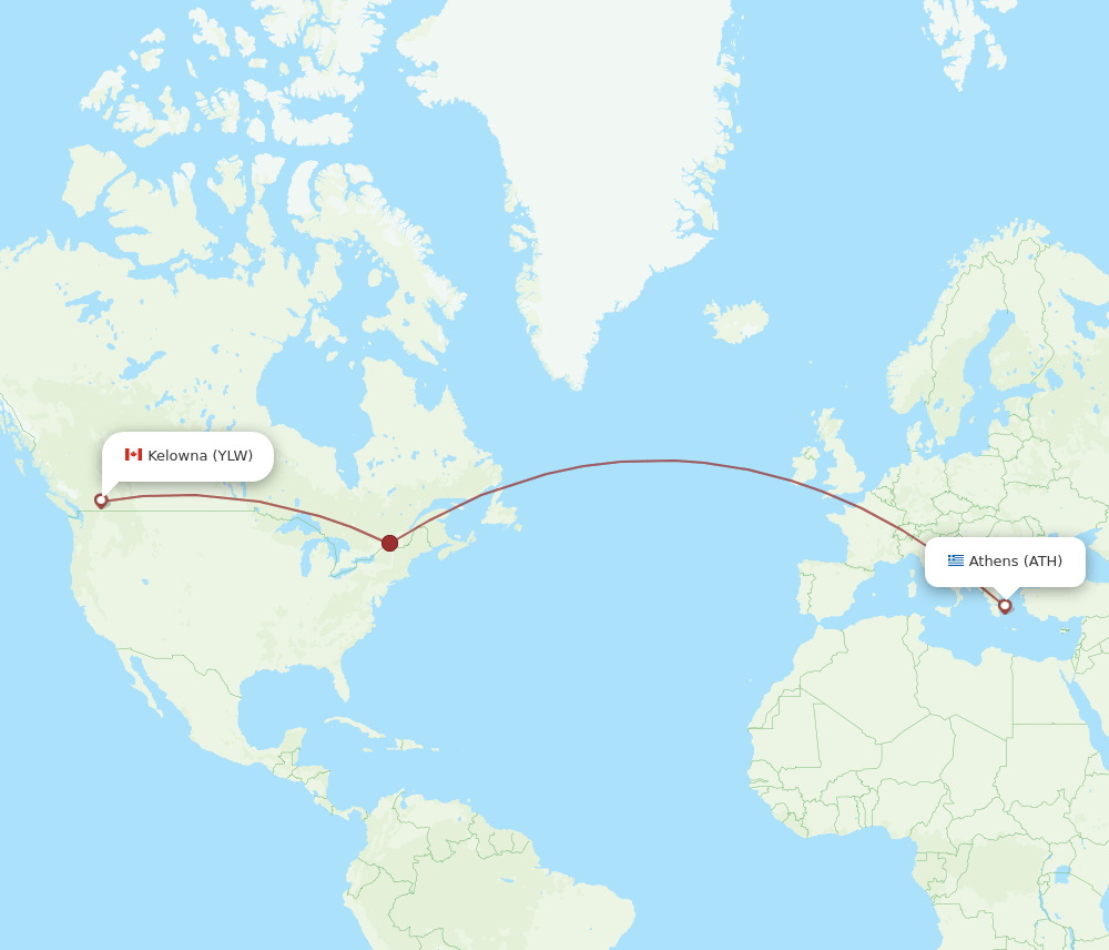 ATH-YLW flight routes