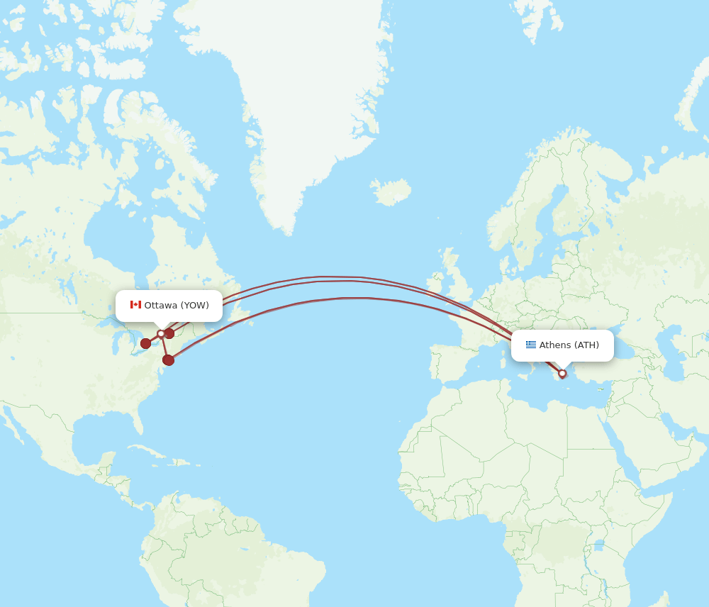 ATH-YOW flight routes