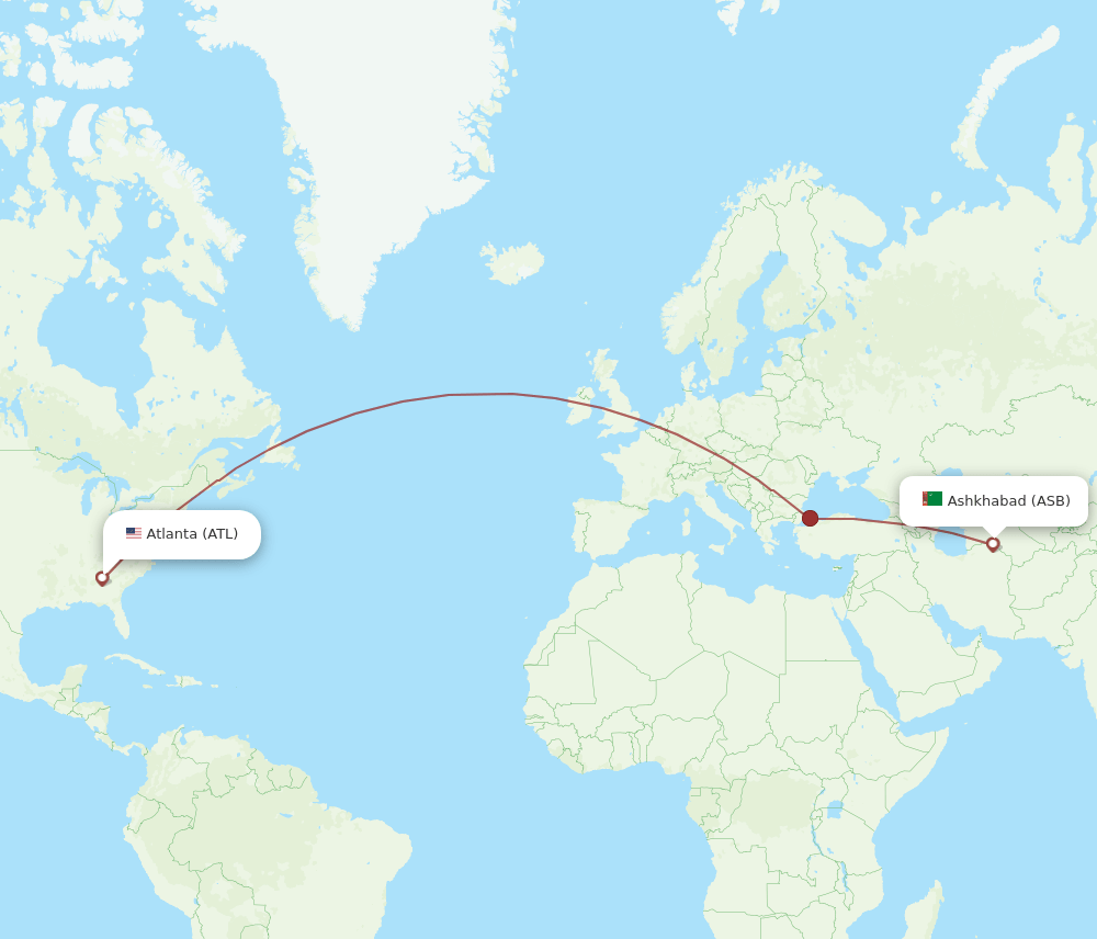 ATL-ASB flight routes