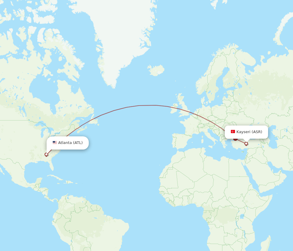 ATL-ASR flight routes