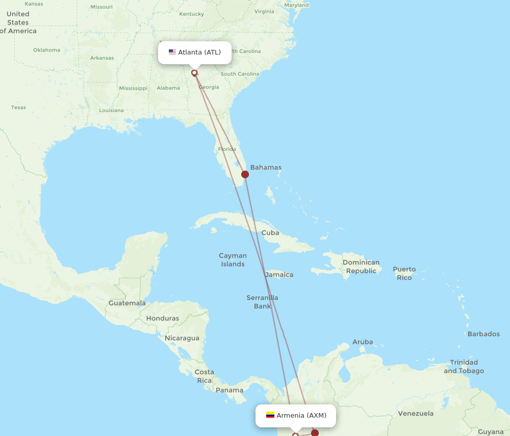 ATL-AXM flight routes
