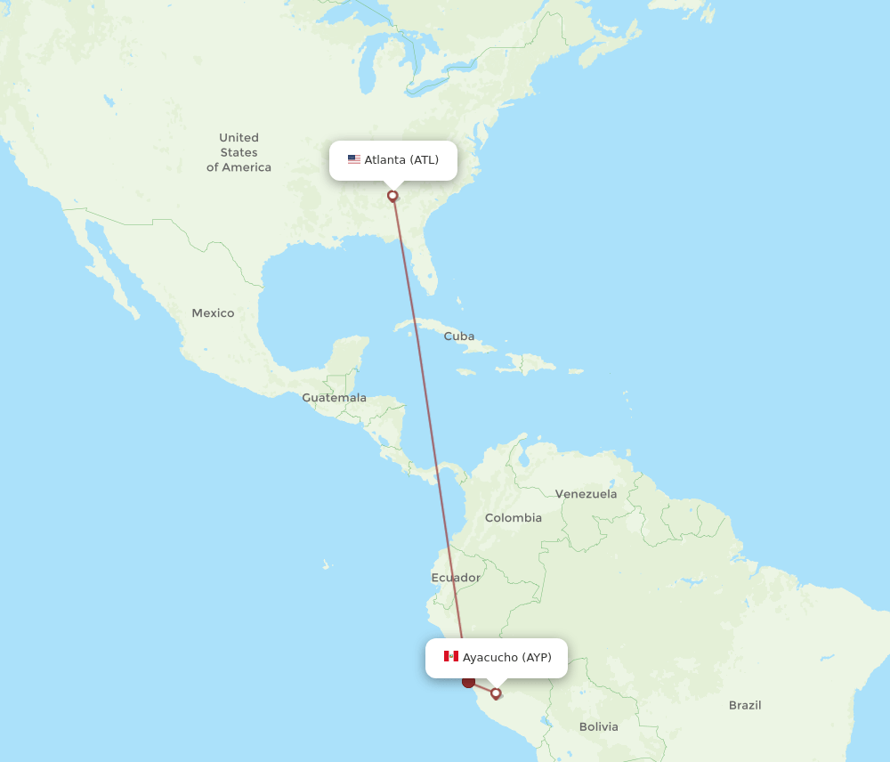 ATL-AYP flight routes
